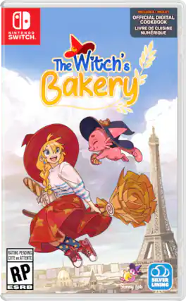 INCLUDES - INCLUT OFFICIAL DIGITAL COOKBOOK LIVRE DE CUISINE NUMÉRIQUE
NINTENDO SWITCH
The Witch's Bakery
RATING PENDING COTE en ATTENTE RP ESRB
Sunny Lab SILVER LINING - RP (Rating Pending)