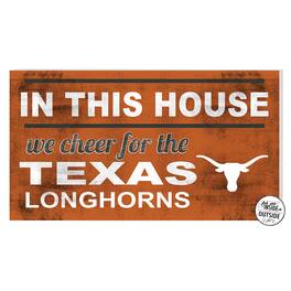 Jardine - Texas Longhorns 11'' x 20'' Indoor/Outdoor In This House Sign - Orange