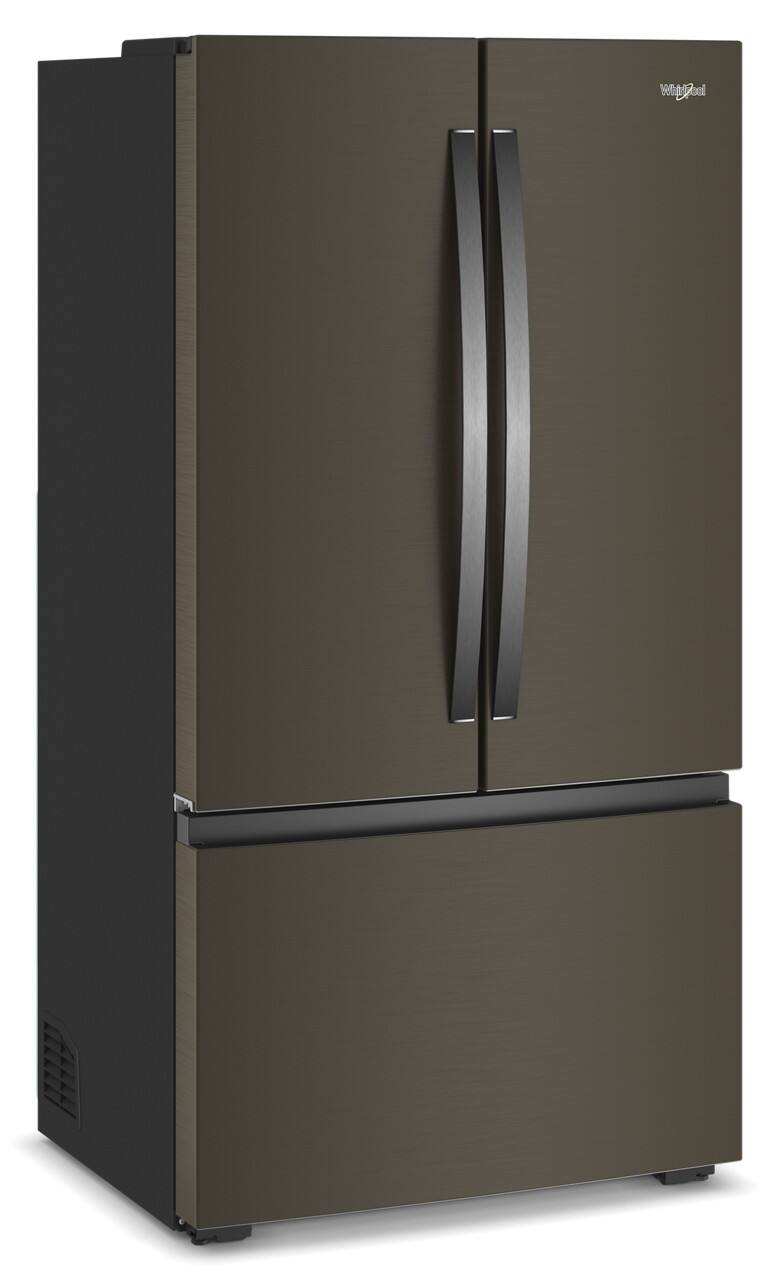 Alt View 7. Whirlpool - 36 in. Wide 24 cu. ft. 3-Door French Door Counter Depth Refrigerator - Black Stainless Finish.
