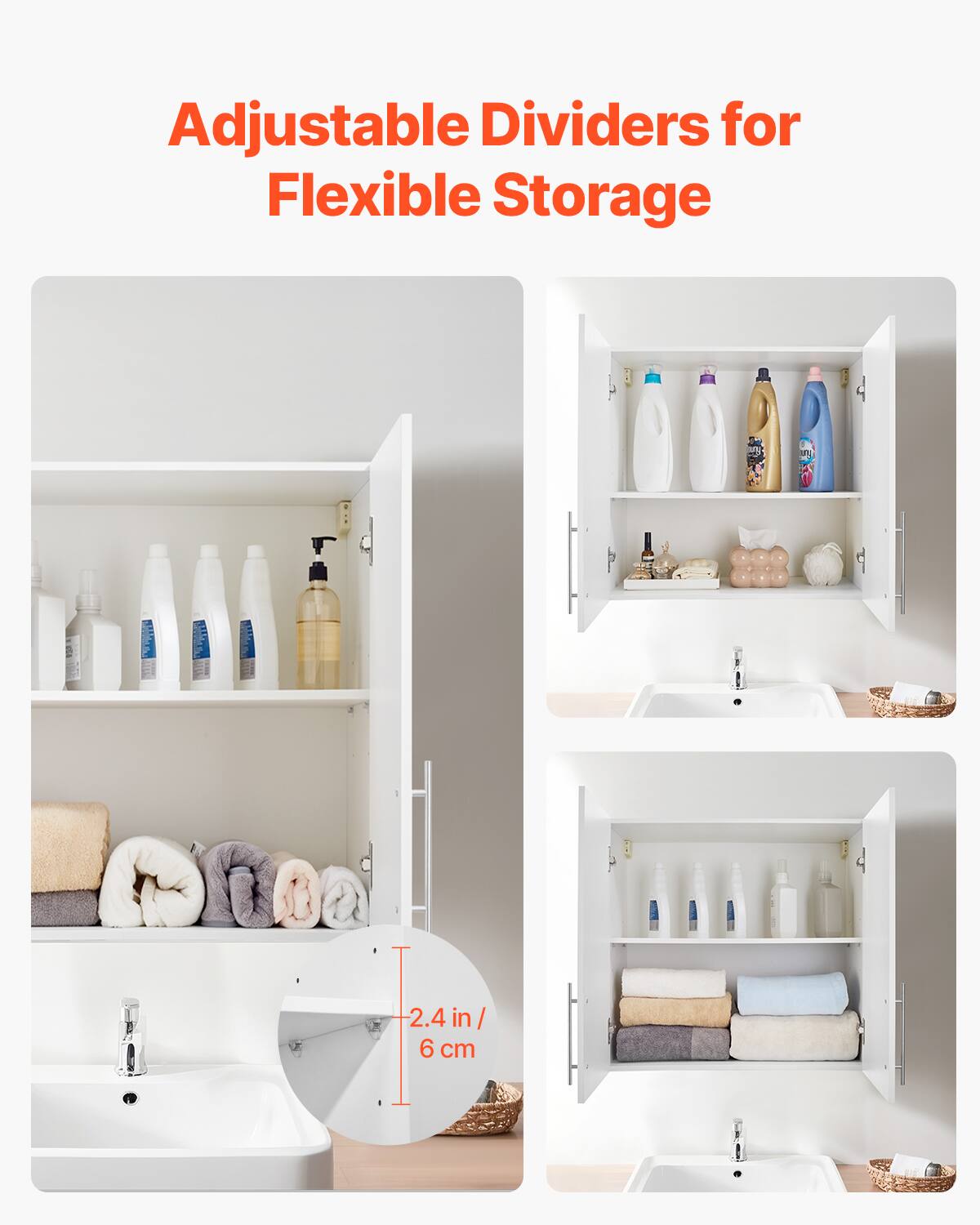 Adjustable Dividers for Flexible Storage

2.4 in / 6 cm
