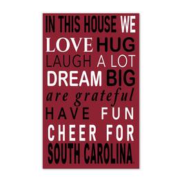 Fan Creations - South Carolina Gamecocks 11" x 19" Briteline In This House Sign - Multicolor
