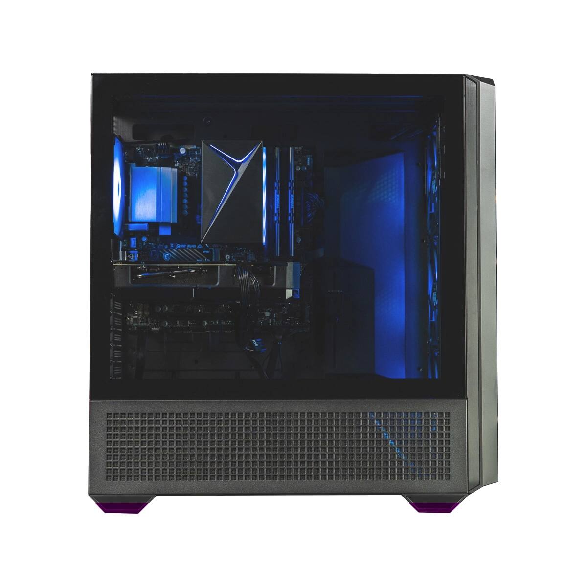 Angle. Skytech Gaming - Skytech EDGE - Intel Core i5 14400F, 5060, 16GB 3200 MHz DDR4 SDRAM, 650W GOLD PSU - Black.