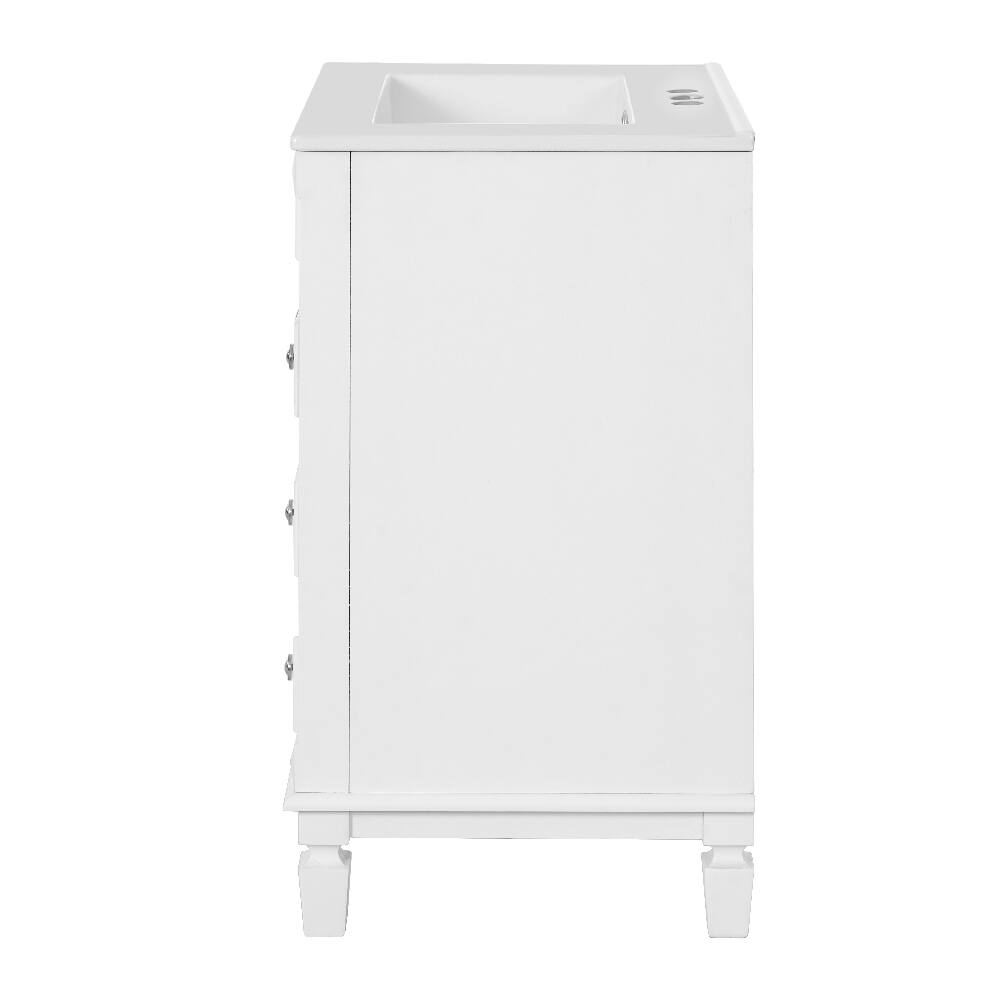 Alt View 9. Loheer - Loheer 24 inch bathroom vanity with sink White Small Bathroom Sink Cabinet Solid Wood Frame - White.