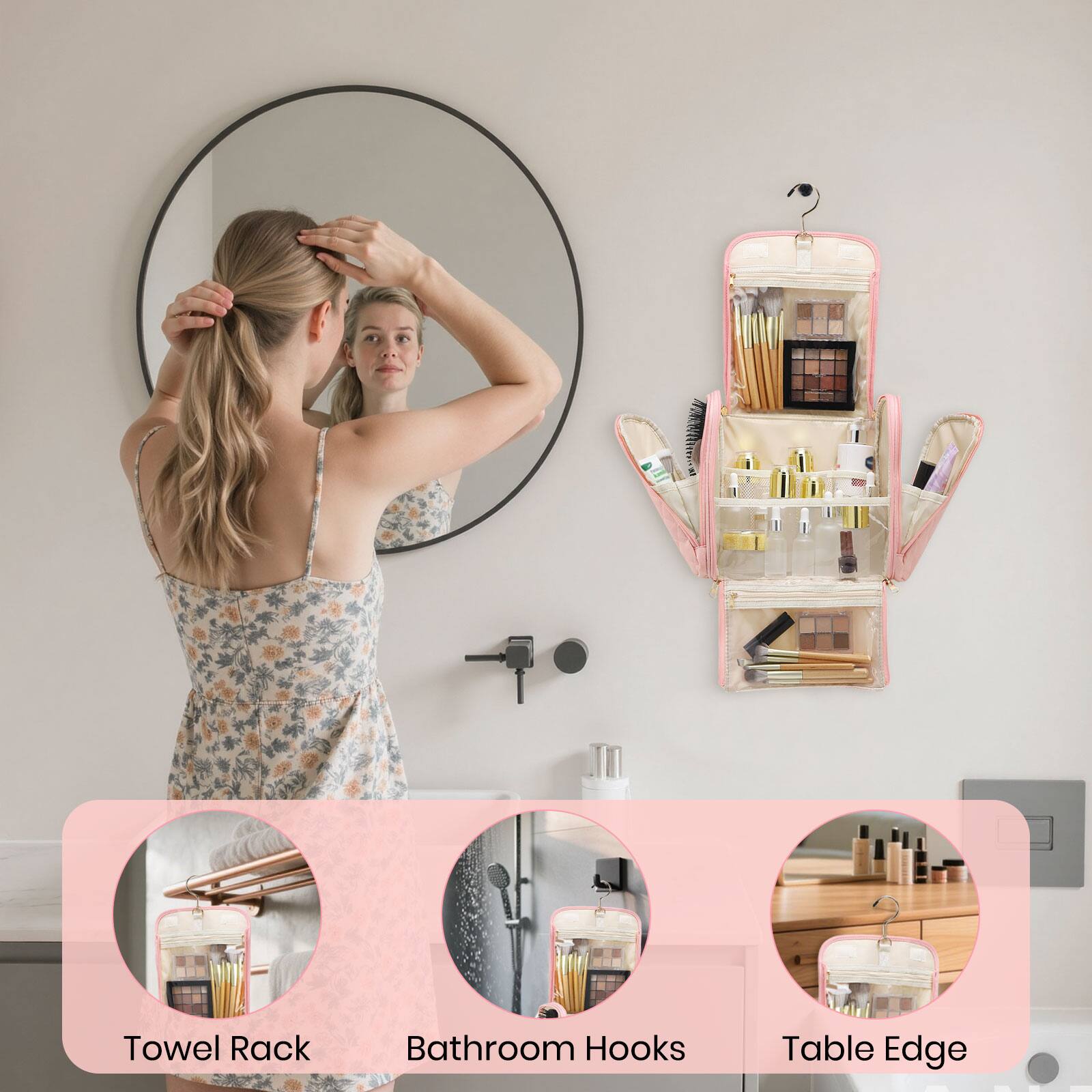 Towel Rack Bathroom Hooks Table Edge