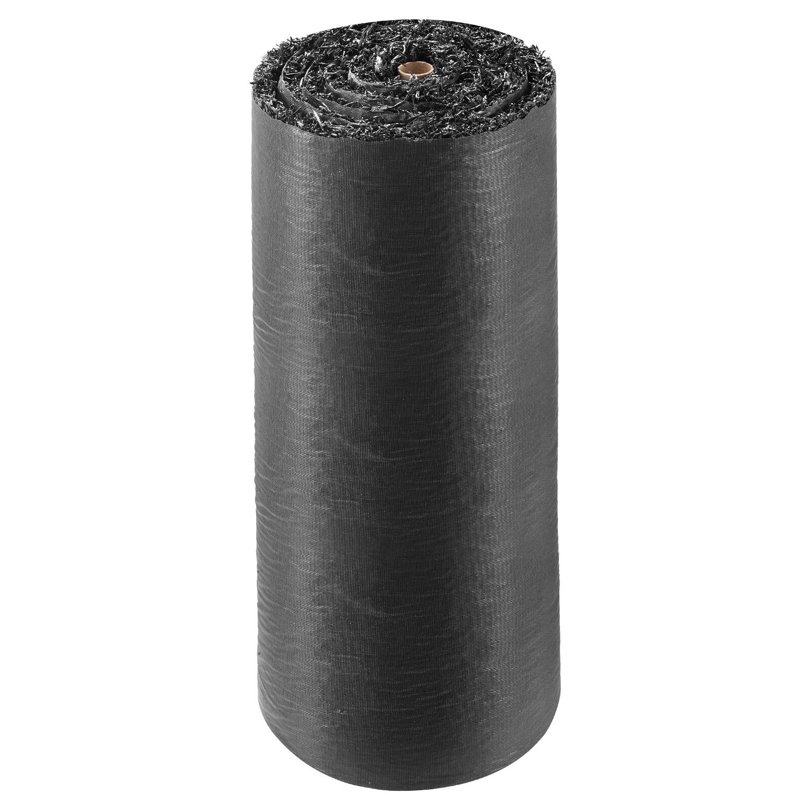 Alt View 5. VEVOR - Rubber Mulch Mat Roll, 96 x 24 in Recycled Rubber Mulch Mat, 0.5 Thick Cuttable, Reduced Weed Growth - Black.