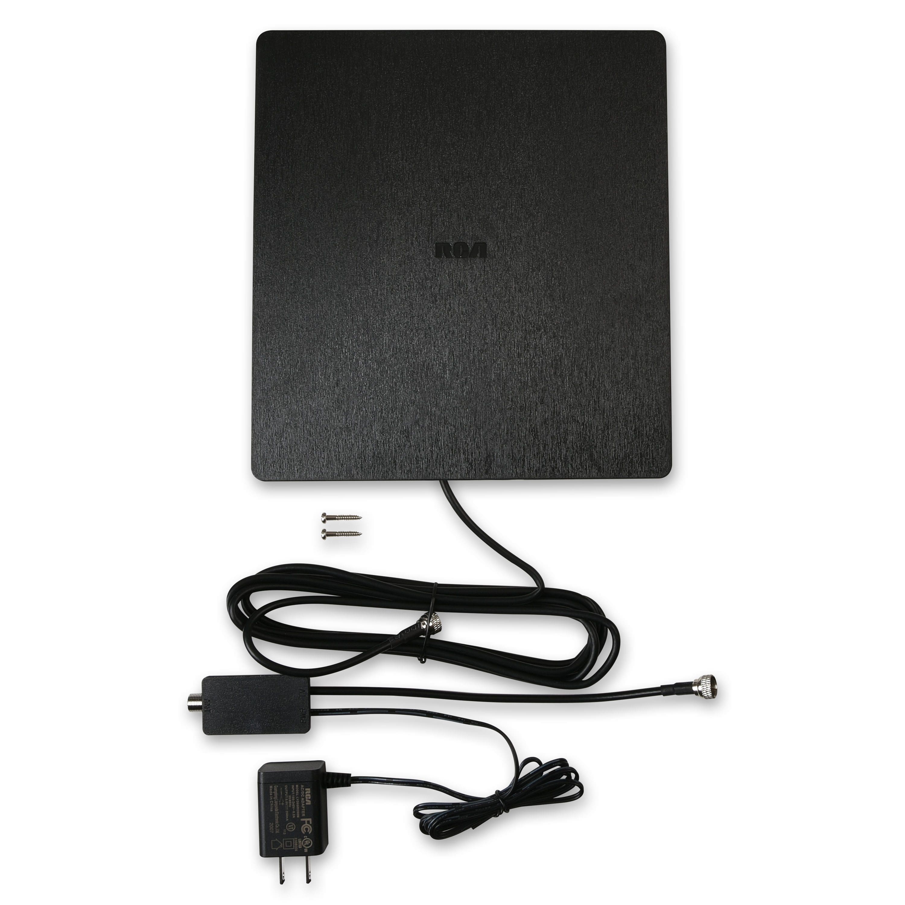 Alt View 16. RCA - Indoor Flat Amplified HDTV Antenna - Black.