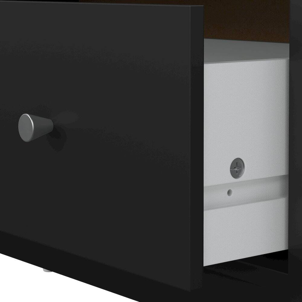 Back. Tvilum - 2-Piece Bedroom Set - Nightstand And Chest - Black.