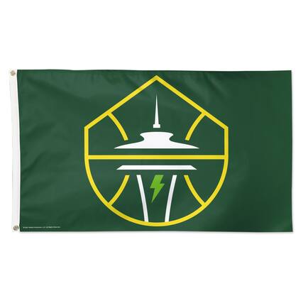 Front. WinCraft - Seattle Storm 3' x 5' Deluxe Flag - Multicolor.