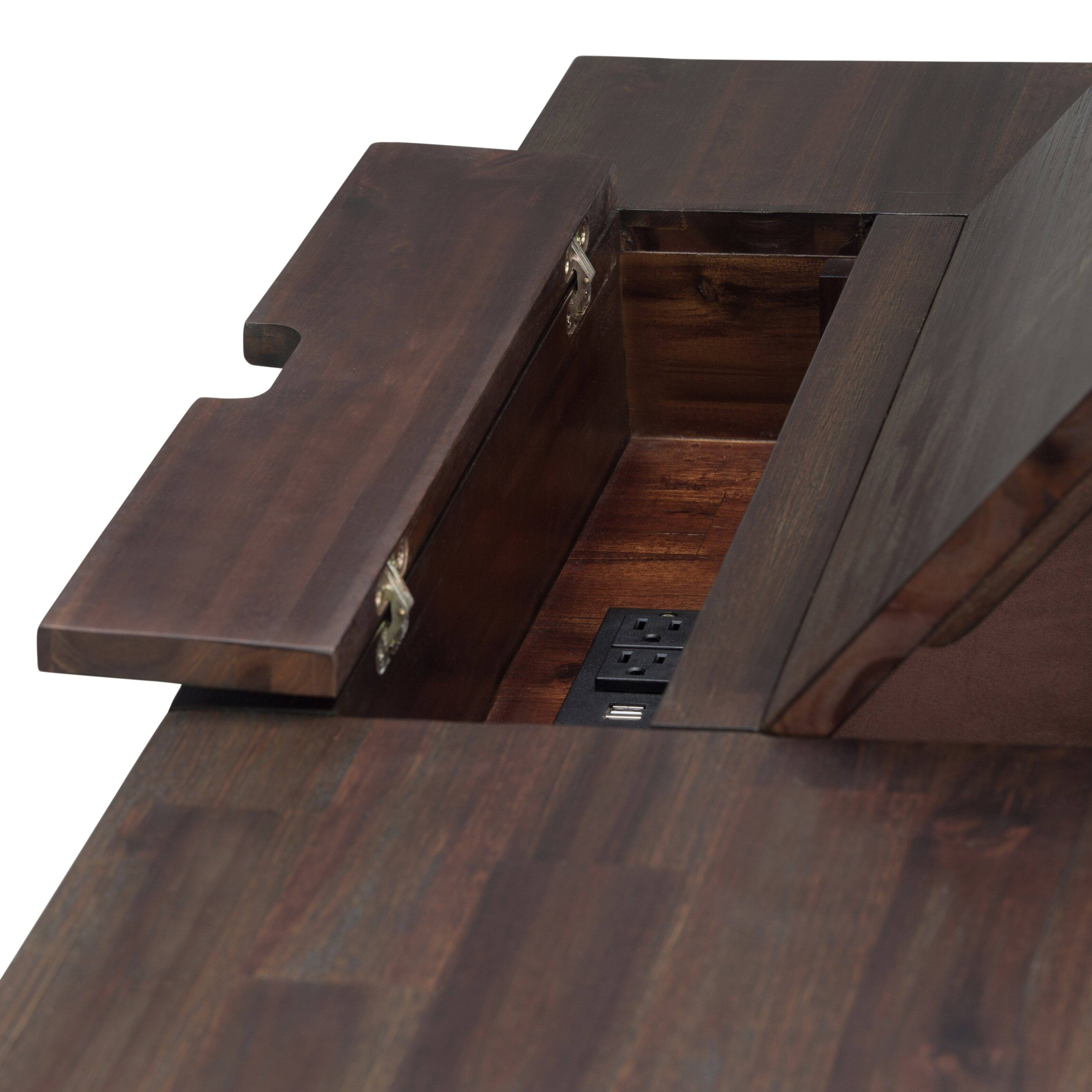 Alt View 14. Simpli Home - Monroe Desk - Distressed Charcoal Brown.