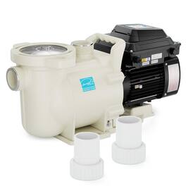 iLIVING - Variable Speed In-Ground and Above-Ground Swimming Pool Pump, 2.2HP - Beige & Black