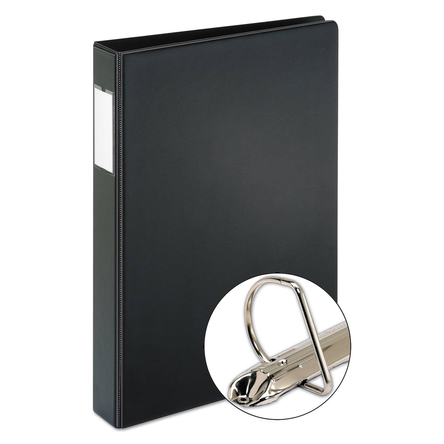 Angle. Cardinal - Legal Slant D Ring Binder 3 Rings 1" Capacity 14 X 8.5 Black.