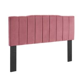 Camilla Channel Tufted Performance Velvet King/California King Headboard by Modway - Dusty Rose