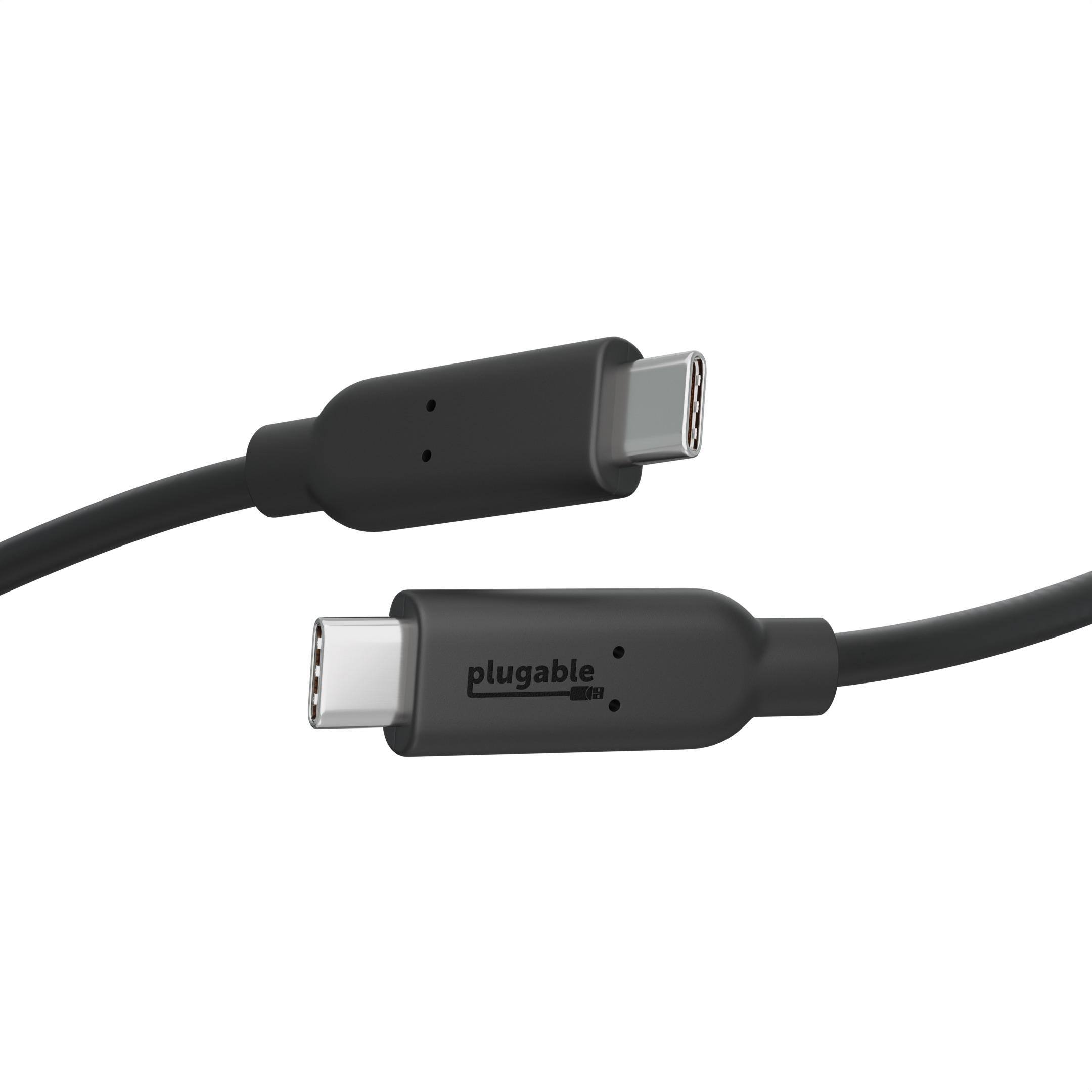 Plugable - USB-C Cable - USB-IF Certified,1m,10Gbps,PD Support, Driverless - Black
