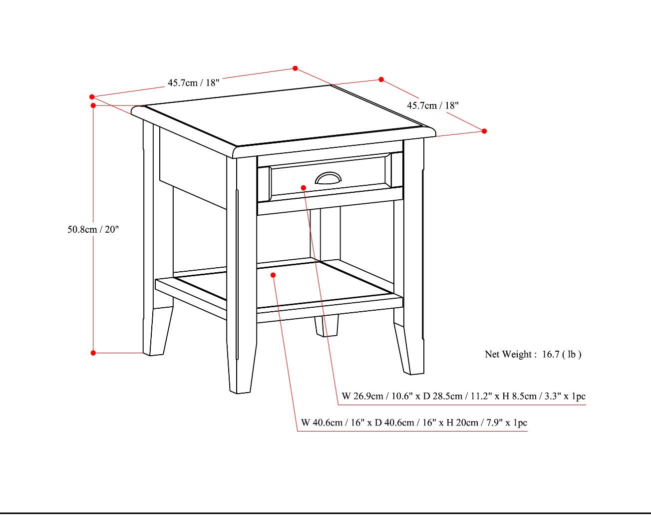 Alt View 18. Simpli Home - Burlington End Table - Mahogany Brown.