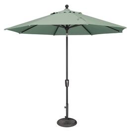 Mondawe - 9' Octagon Patio Umbrella Push Button Tilt Black Frame - Spa