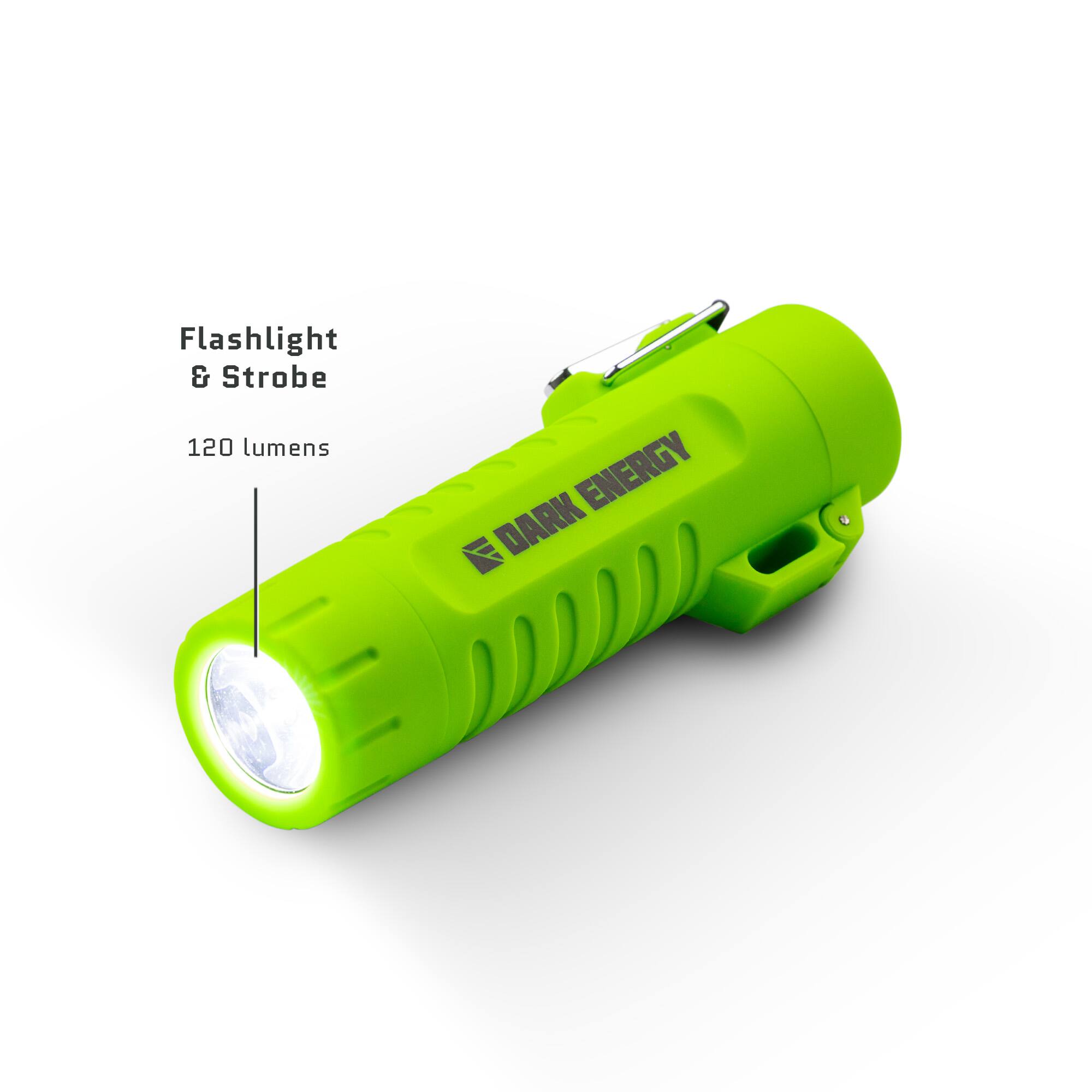 Flashlight & Strobe  
120 lumens  
DARK ENERGY