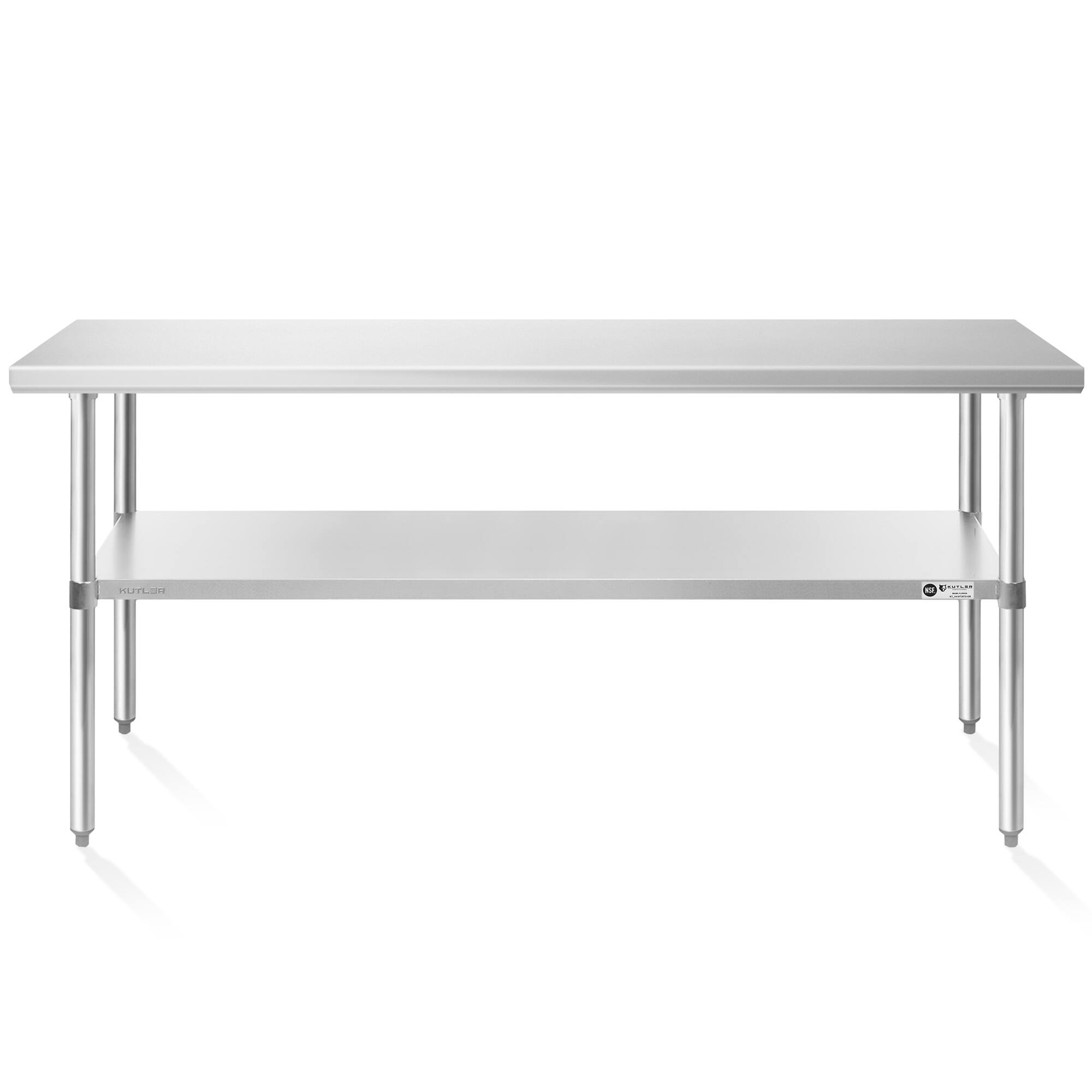 Alt View 1. KUTLER - NSF Commercial Stainless Steel Table for Kitchen Prep and Work - Silver.