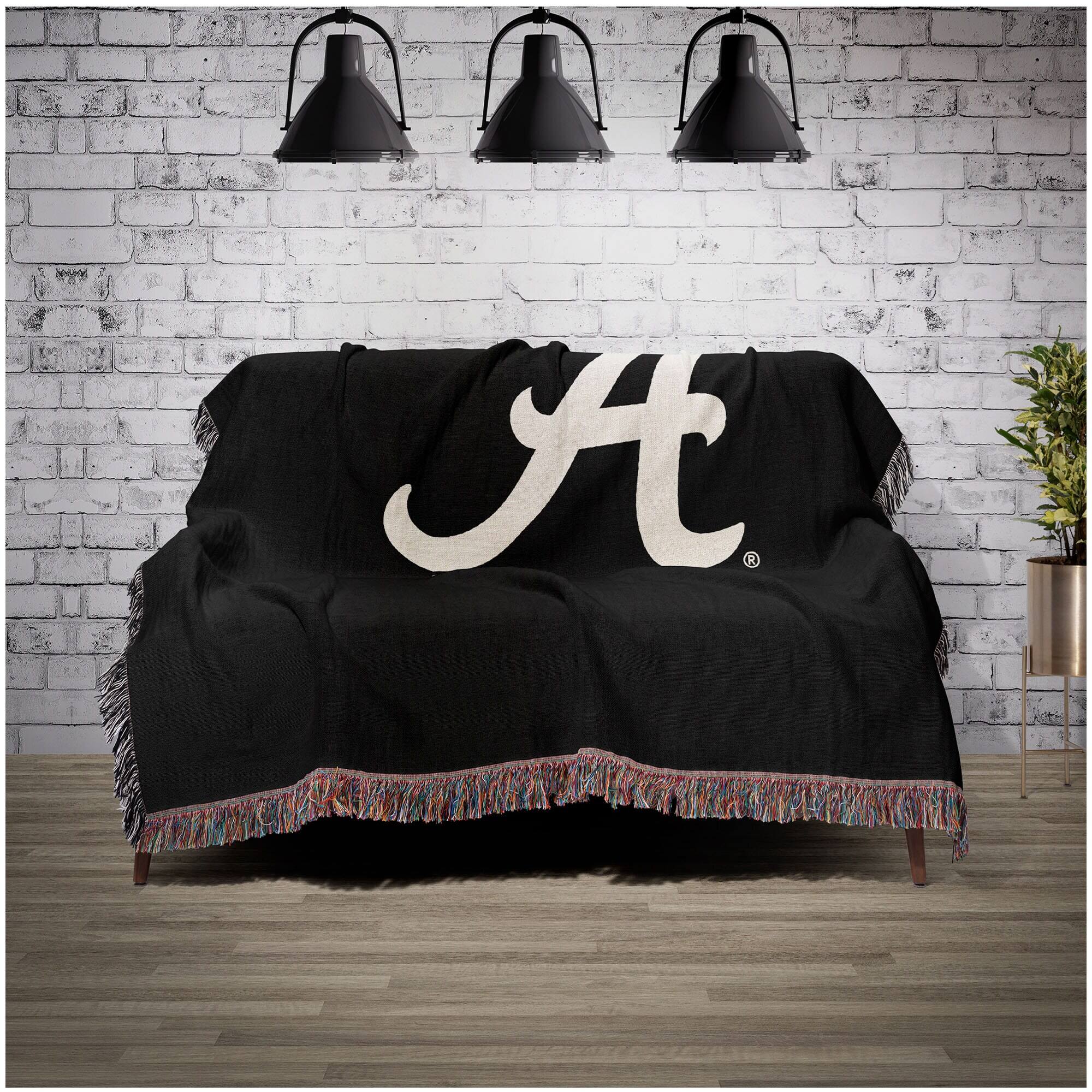 Alt View 1. Chad & Jake - Alabama Crimson Tide Woven Blanket - Black.