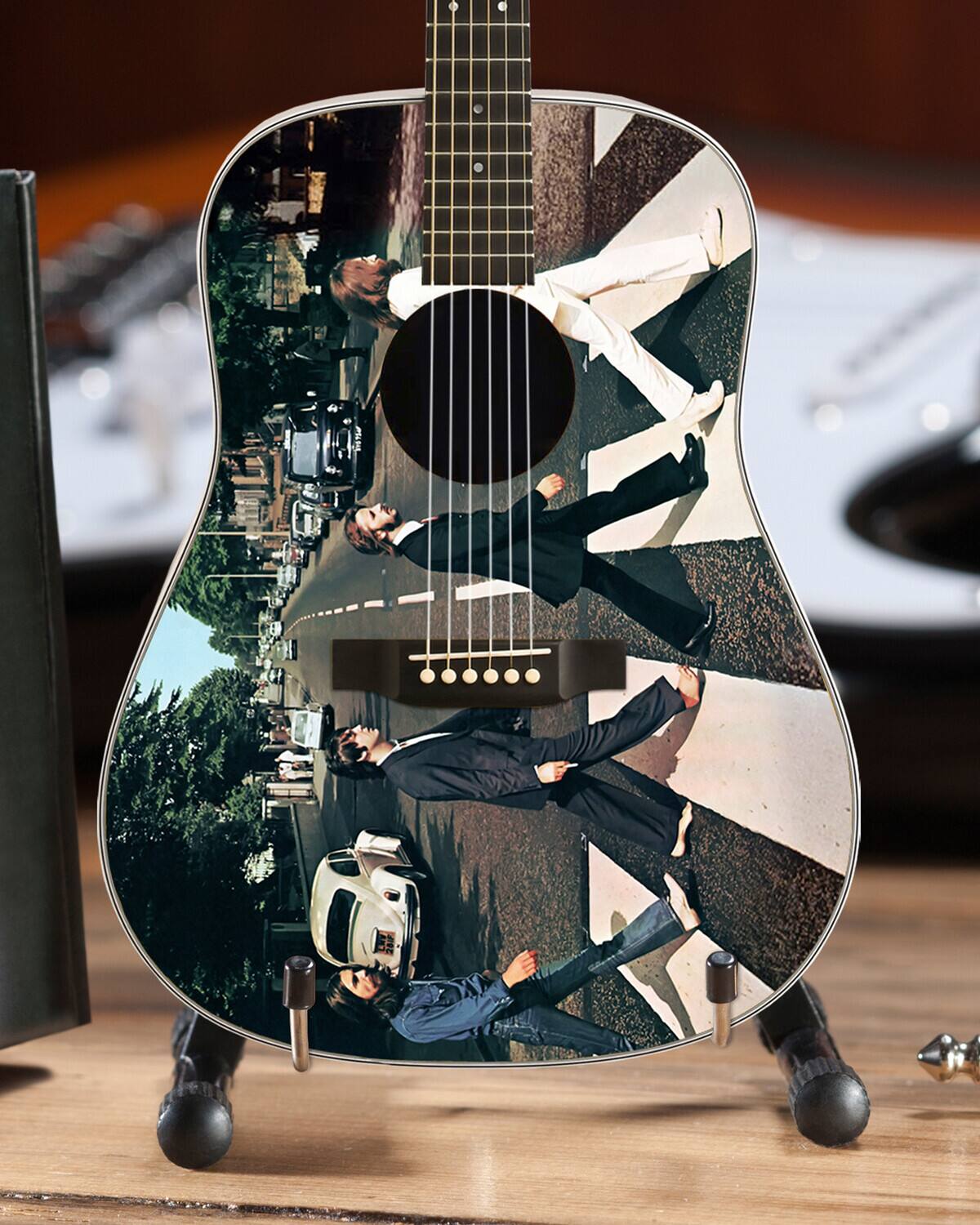 Alt View 2. Axe Heaven - The Beatles - Fab Four Abbey Road Tribute 10 Inch Miniature Acoustic Guitar Radio Days   - COLLECTIBLES - Multicolor.