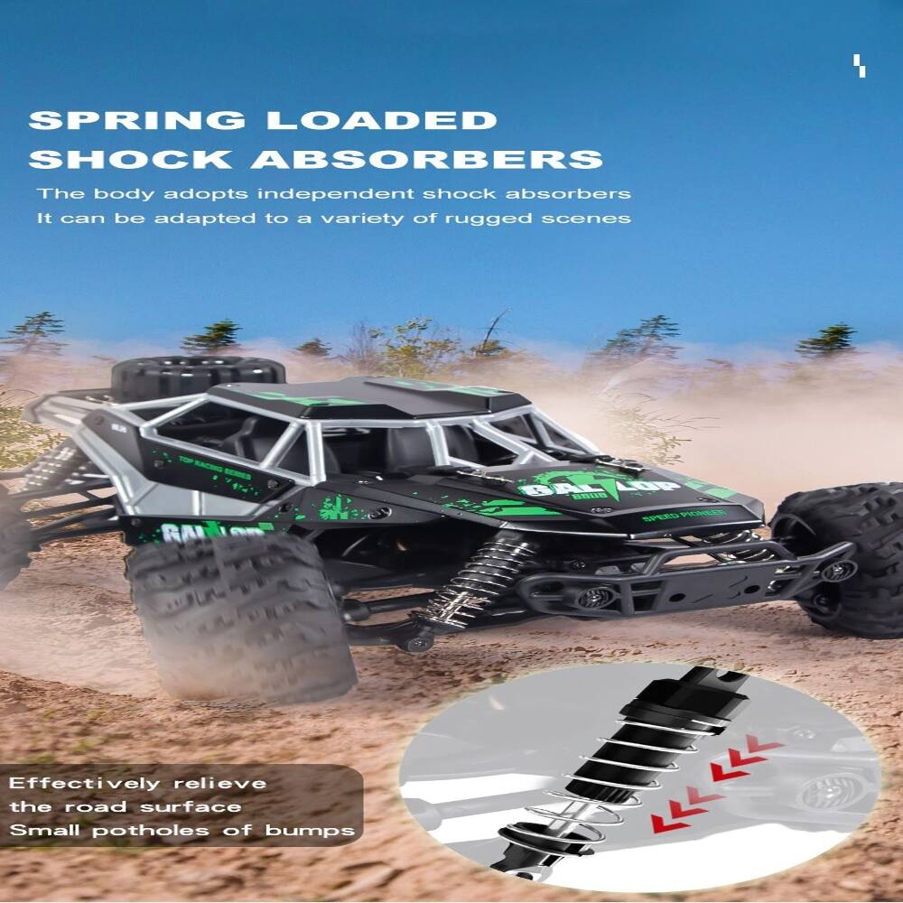SPRING LOADED SHOCK ABSORBERS  
The body adopts independent shock absorbers  
It can be adapted to a variety of rugged scenes  

Effectively relieve the road surface  
Small potholes of bumps