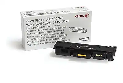 Xerox Phaser 3052 / 3260
Xerox WorkCentre 3215 / 3225
Xerox Standard-Capacity Toner Cartridge
Cartouche de toner de capacité standard
Cartuccia di toner a capacità standard
Tonerpatrone mit Standardkapazität
Cartucho de toner de capacidad estándar
Cartuchio de toner de capacidad estándar
Картридж с тонером стандартной ёмкости
106R02775