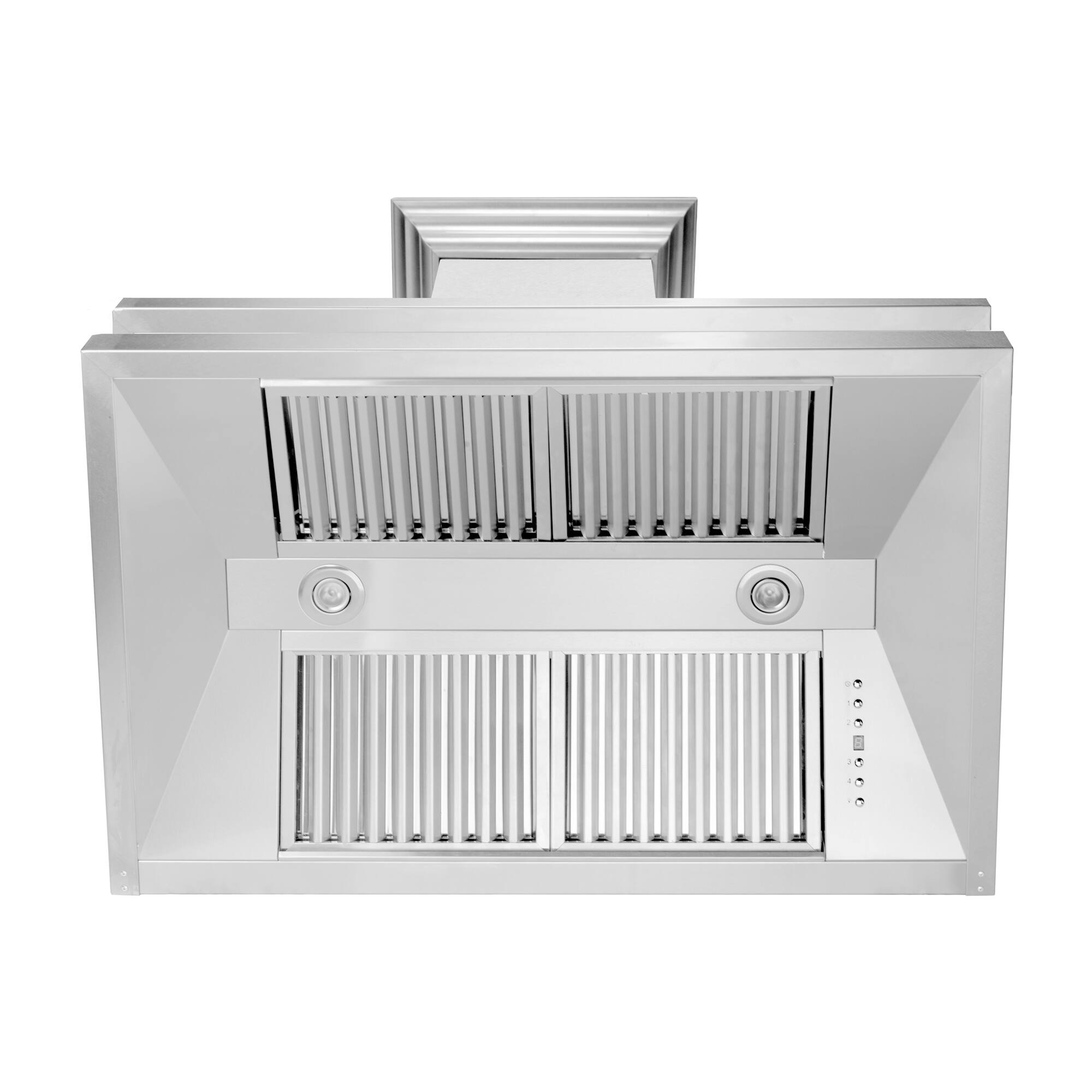 Back. ZLINE - 36" Fingerprint Resistant Stainless Steel Convertible Vent Under Cabinet Range Hood (8685S-36) - Silver.