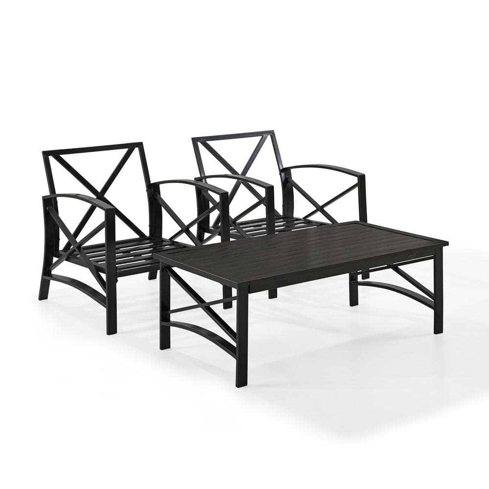 Crosley Furniture - Kaplan 3Pc Outdoor Chair Set - Coffee Table & 2 Chairs - Oatmeal price history on PriceWatchPro