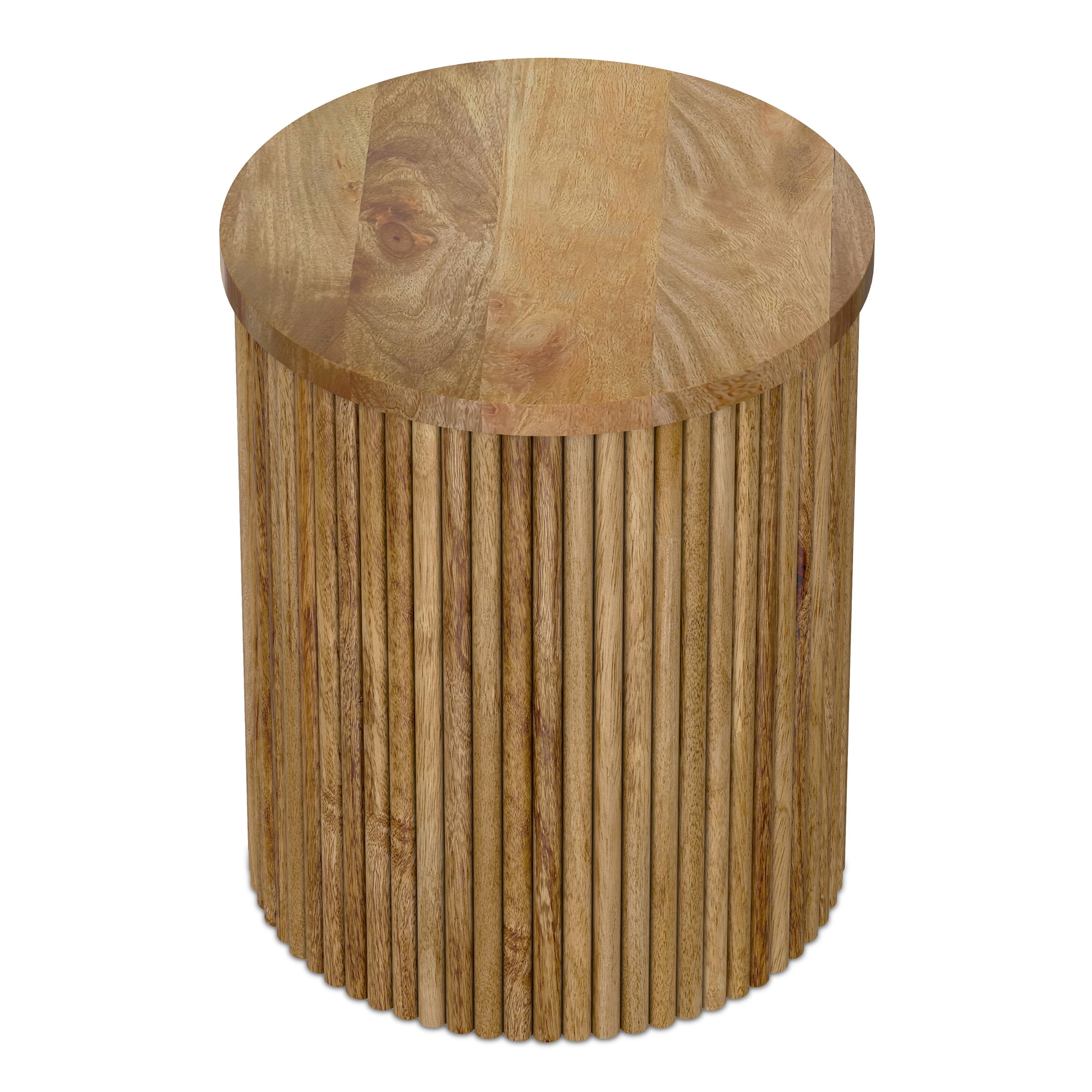 Alt View 5. Simpli Home - Demy 18 inch Wide Solid Mango Industrial Contemporary Accent Table in Natural, Assembled - Natural.