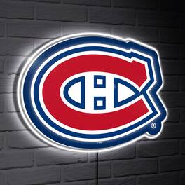 Evergreen Enterprises - Montreal Canadiens LED Team Logo Shaped Lighted Wall Sign - Multicolor