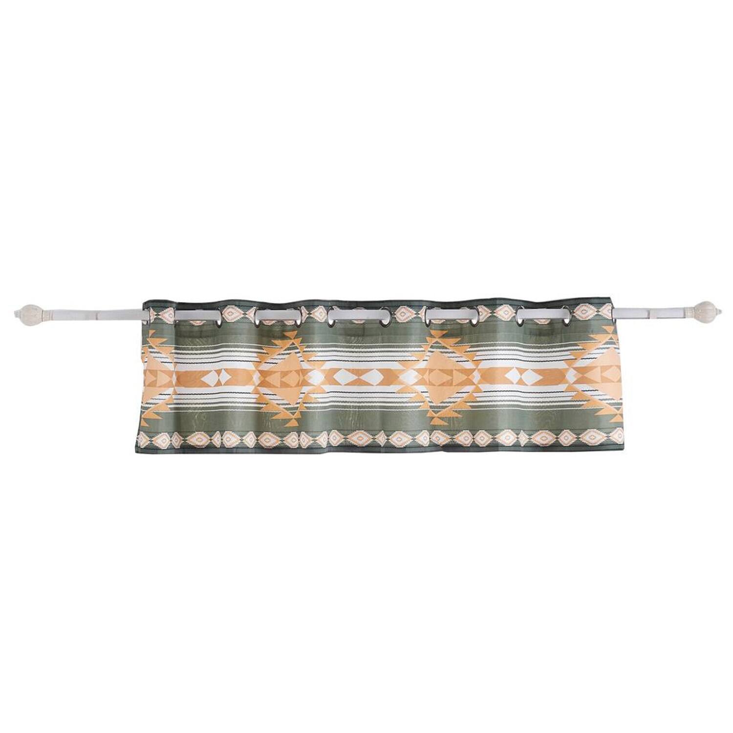 Front. Greenland Home Fashions - Greenland Home Fashions Zuma Window Valance - 84" x 16" Cactus - Cactus.