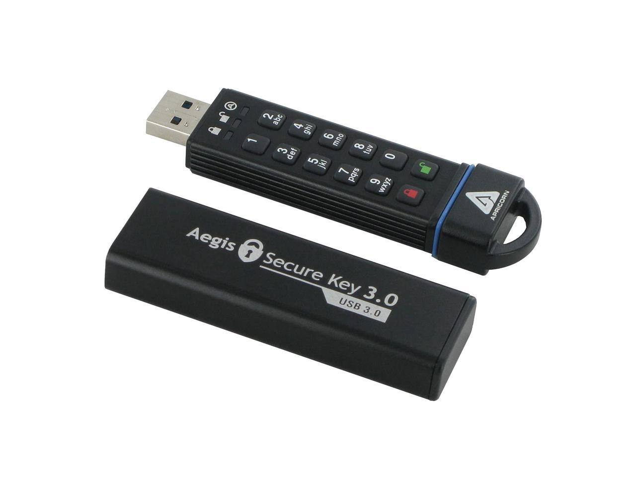 9 A 2 abc 6 4 ghi 1 9 mno 3 8 tuv def 5 0 jkl 7 pqrs 9 wxyz

Aegis Secure Key 3.0 USB 3.0

APRICORN