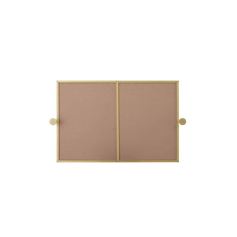 Angle. Elegant Kitchen and Bath - Amoura 24X36 Pivot Mirror In Brass - Brass.