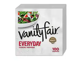 Vanity Fair - Everyday Luncheon Napkins, 2-Ply, 100/Pack (35501) - White