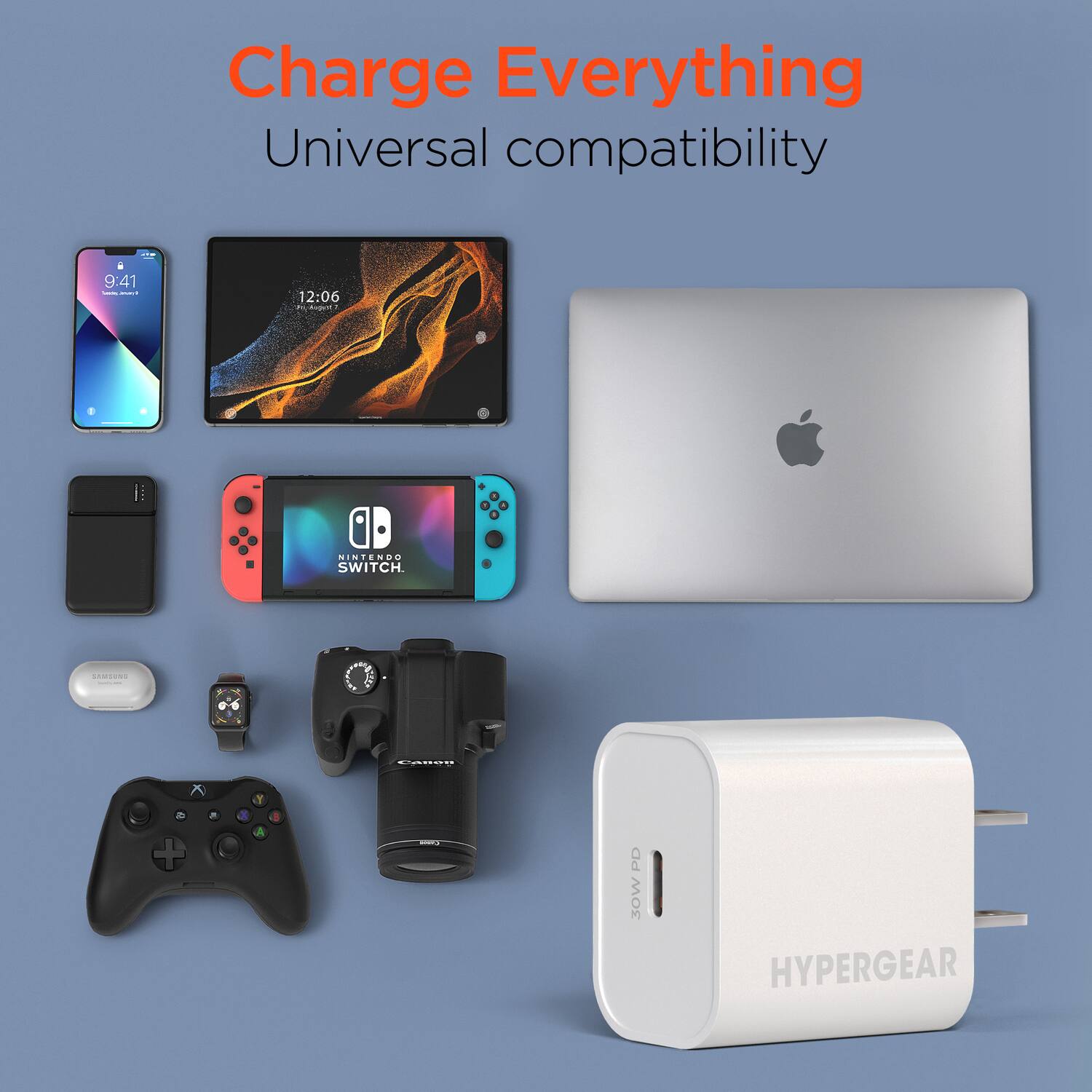 Charge Everything  
Universal compatibility  

30W PD  
HYPERGEAR