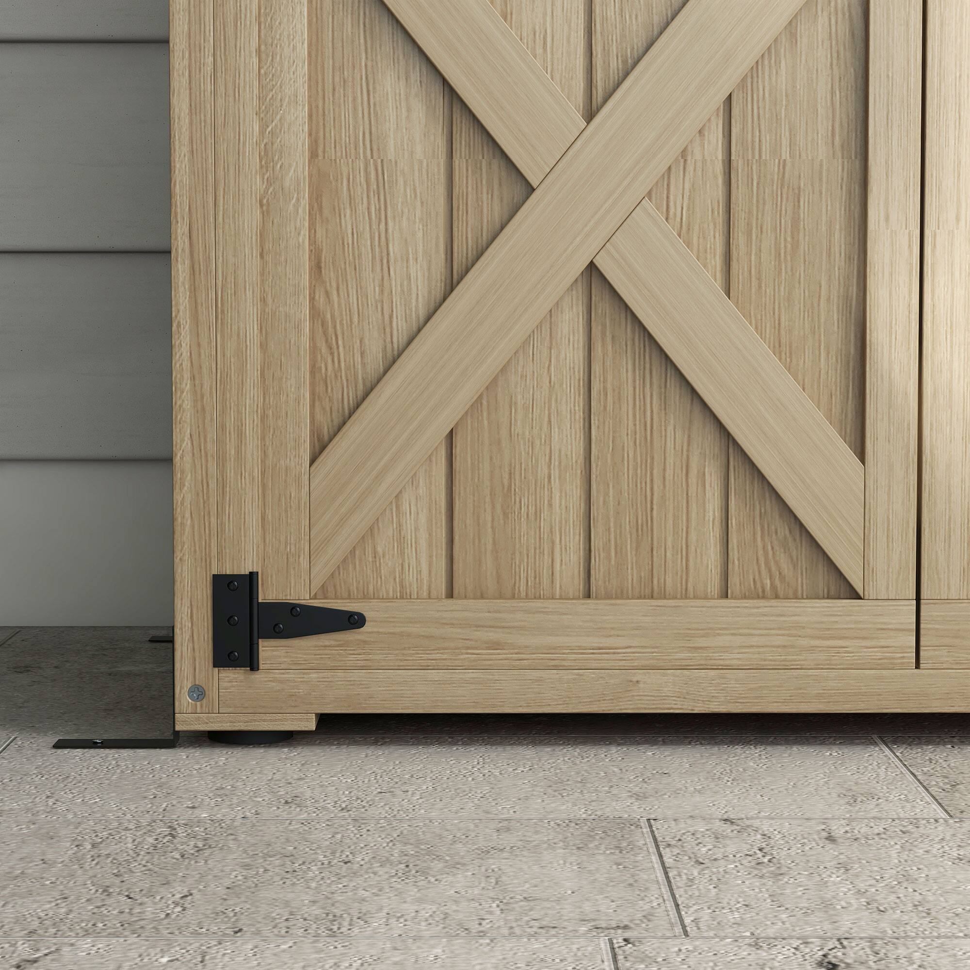 Alt View 8. Outsunny - Wooden Garden Shed, Outdoor Storage Cabinet with Waterproof Asphalt Roof, Narrow Tool Shed with Shelves.