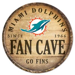 WinCraft - Miami Dolphins 14'' Circular Wood Sign - Multicolor