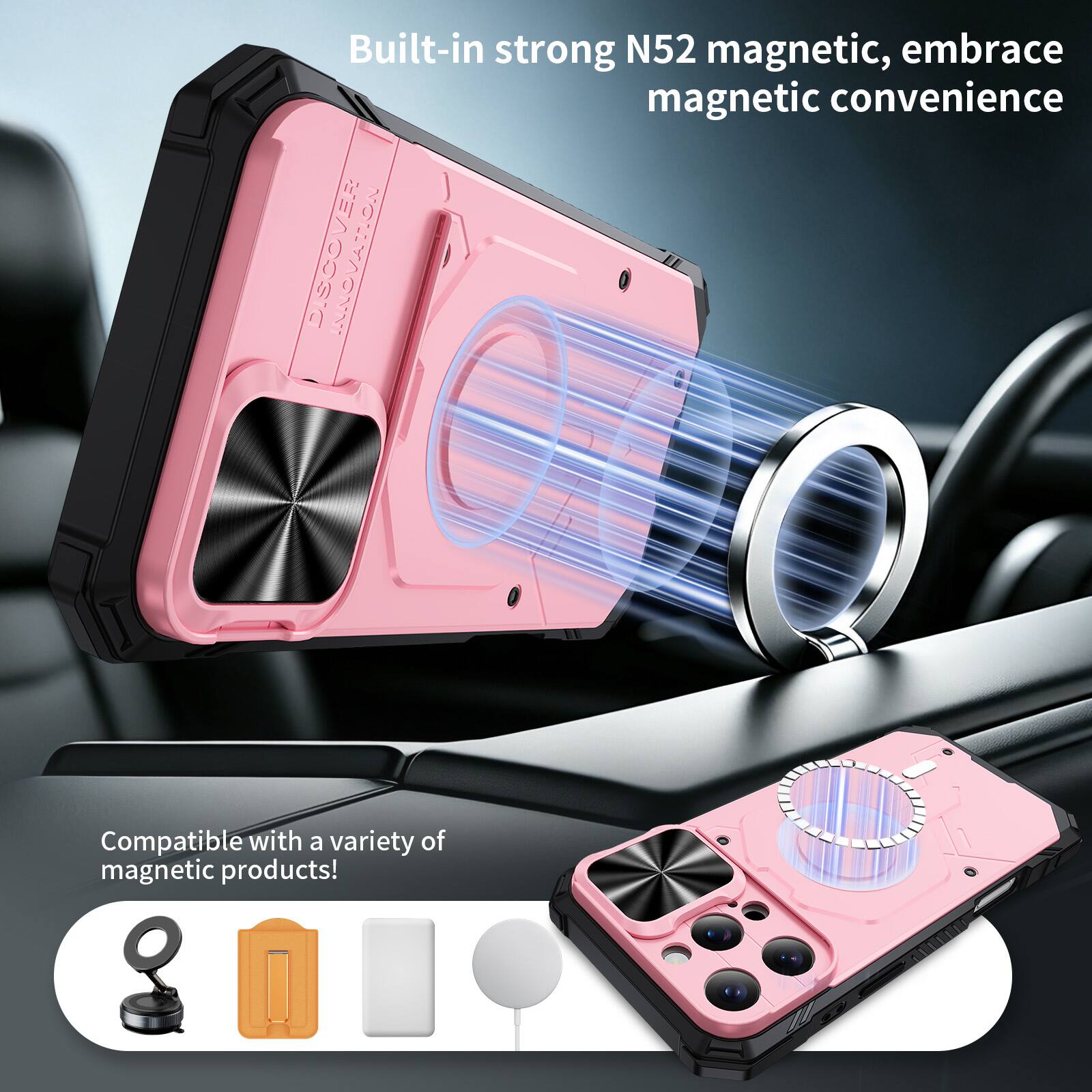 Built-in strong N52 magnetic, embrace magnetic convenience

Compatible with a variety of magnetic products!