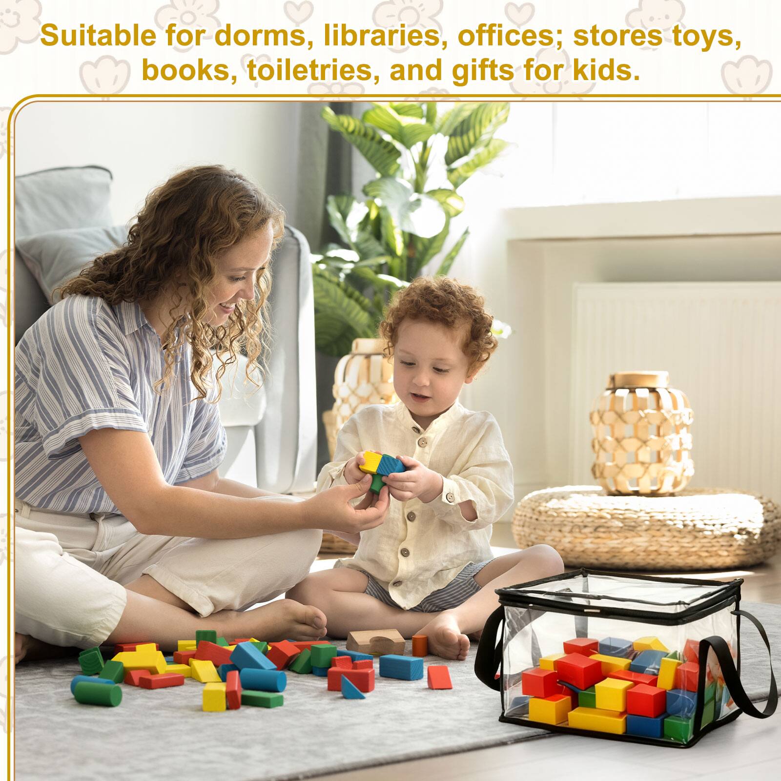 Suitable for dorms, libraries, offices; stores toys, books, toiletries, and gifts for kids.