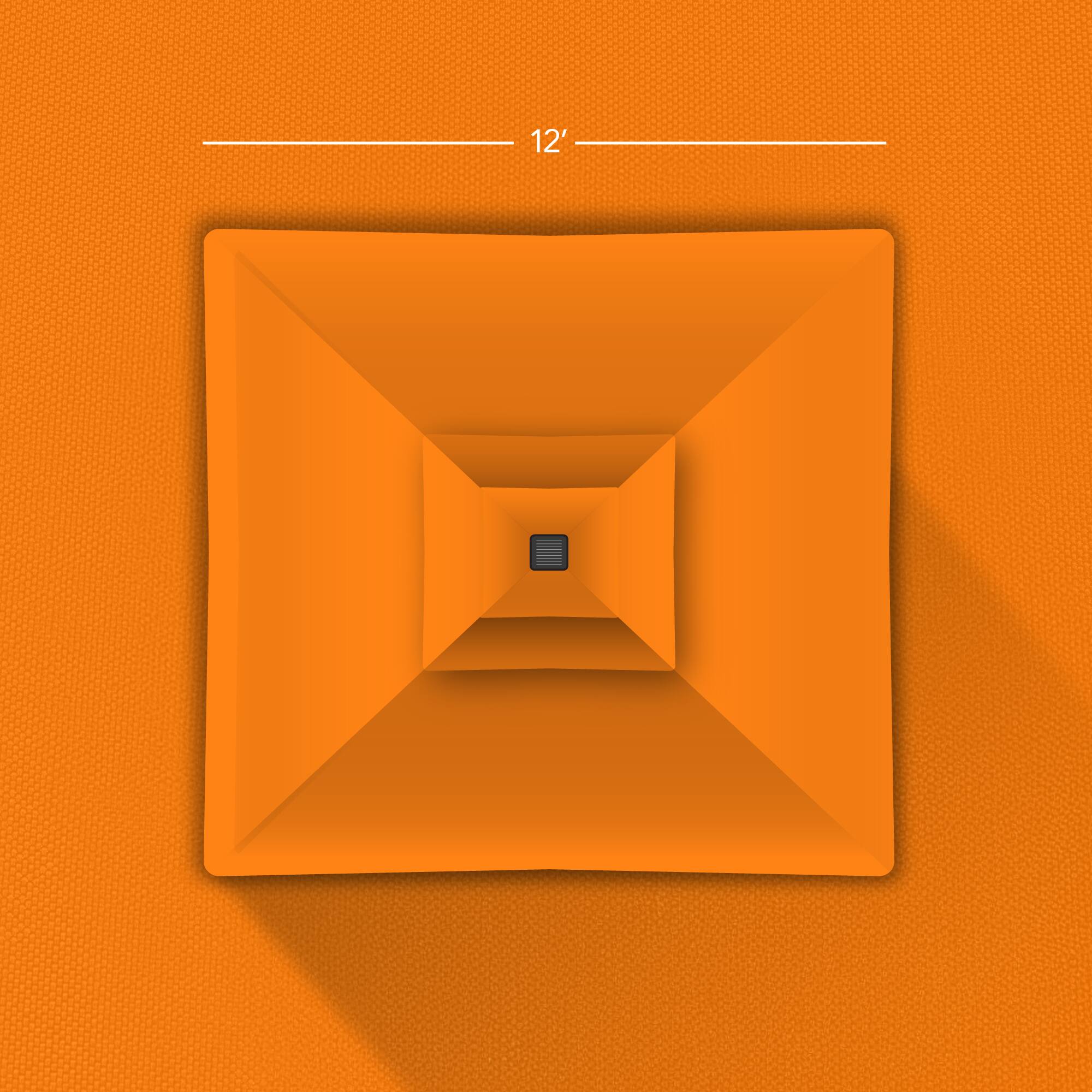 Alt View 7. Best Choice Products - Best Choice Products 12x12ft 2-Tier Square Outdoor Solar LED Cantilever Umbrella w/ 360-Rotating Base   Orange - Orange.