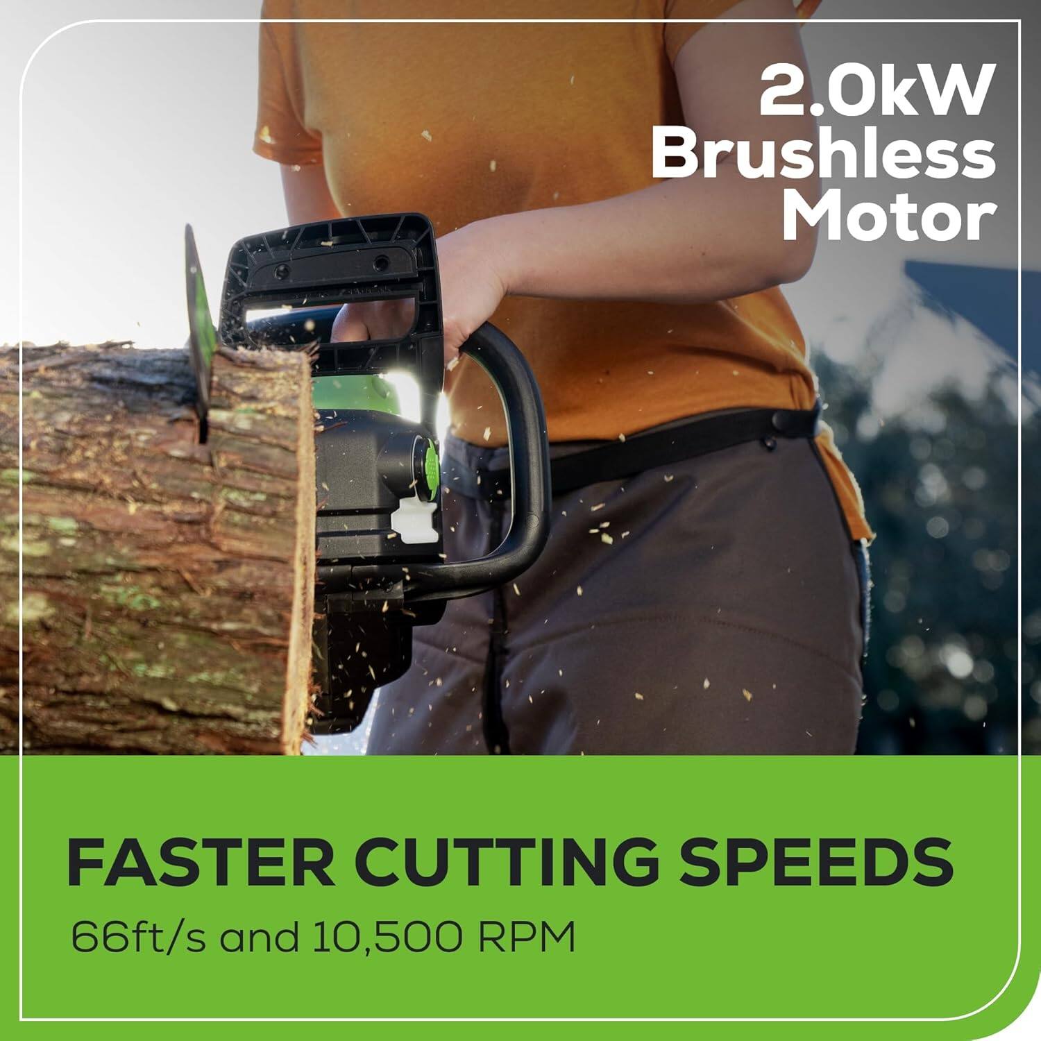 2.0kW Brushless Motor

FASTER CUTTING SPEEDS

66ft/s and 10,500 RPM