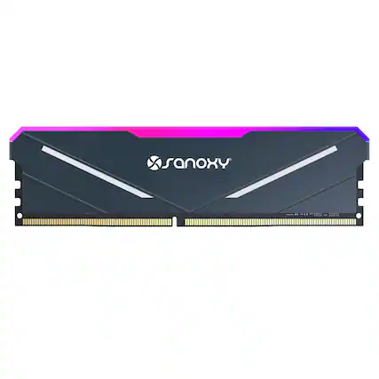 Front. Sanoxy - SANOXY 8GB DDR4 3600MHz Gaming RAM with Heat Sink – High-Speed Memory for PC & Gaming - Black.