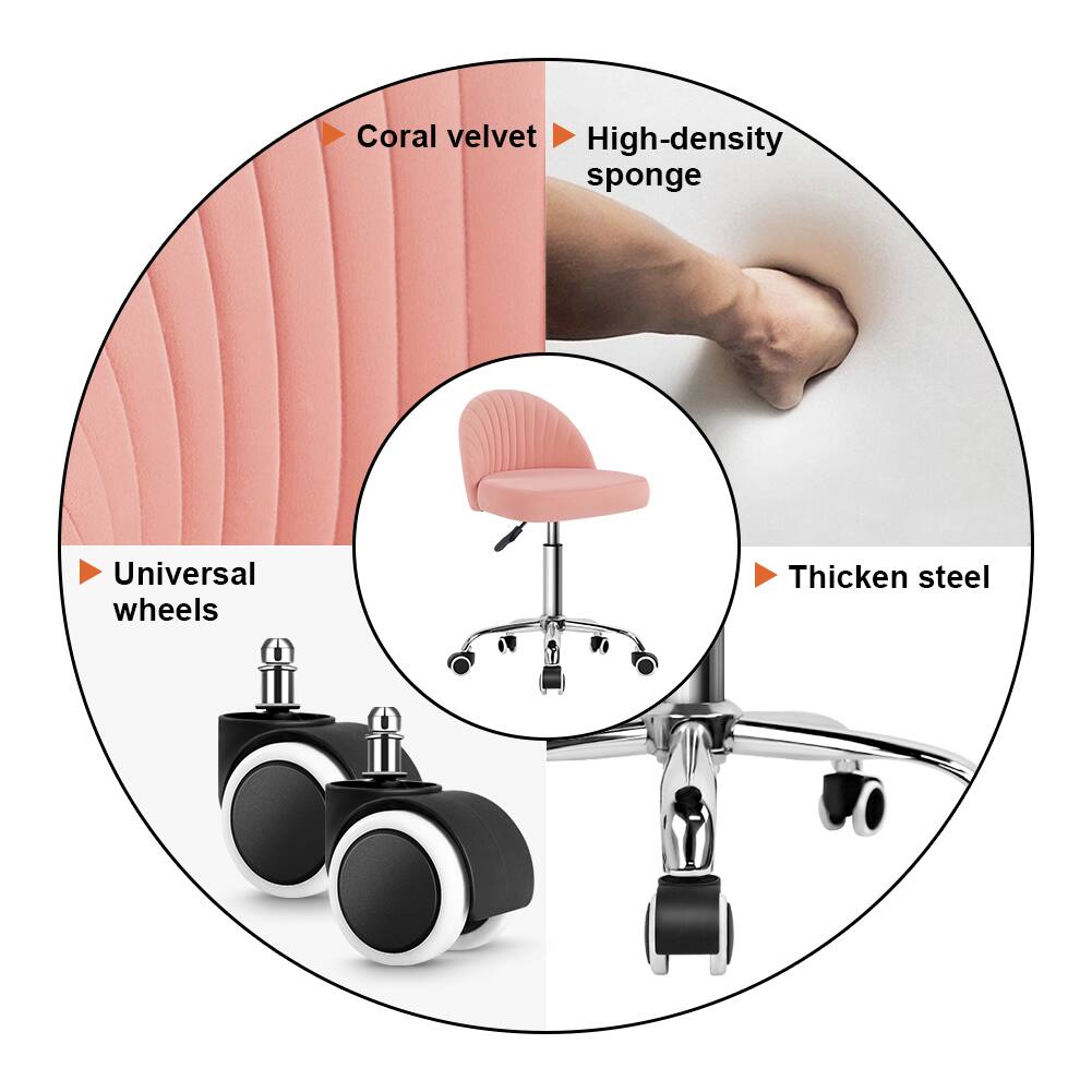 - Coral velvet
- High-density sponge
- Universal wheels
- Thicken steel