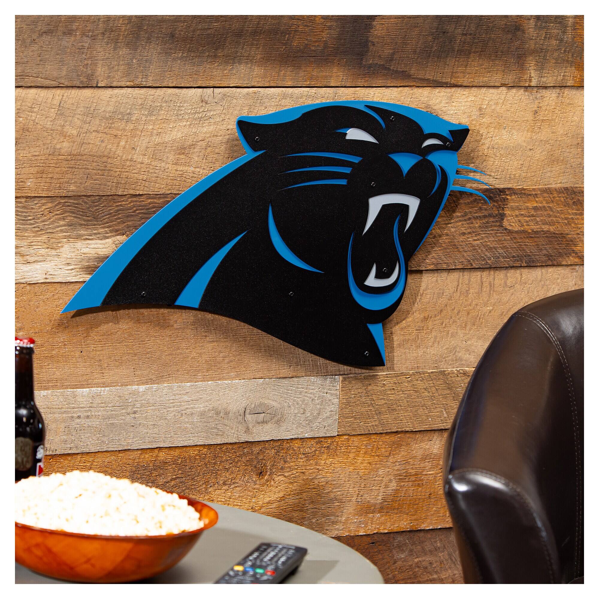 Alt View 1. Evergreen Enterprises - Carolina Panthers 23" Layered Metal Wall Art Sign - Multicolor.