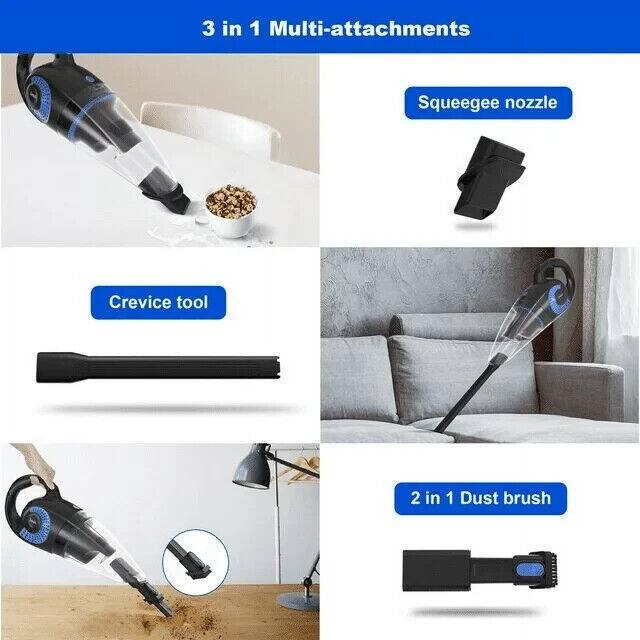 3 in 1 Multi-attachments
Squeegee nozzle
Crevice tool
2 in 1 Dust brush