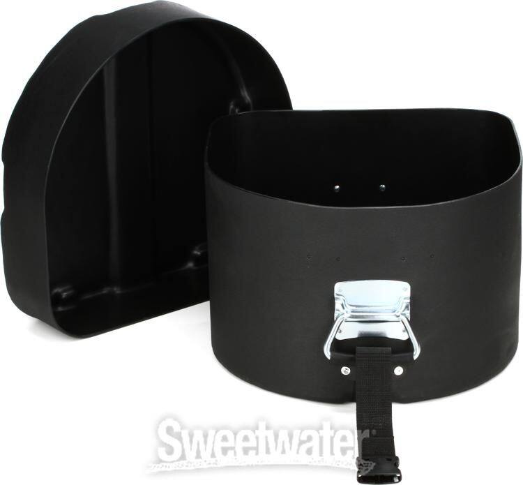 Left. Gator - 12-Inch x 8-Inch Classic Series Rotationally Molded Tom Drum Case with Reinforced Corners and Water Resistance.