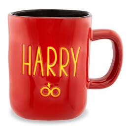 Silver Buffalo - Harry Potter Wax Resist Ceramic Pottery Mug | Holds 25 Ounces - Red