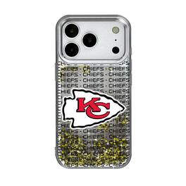 Keyscaper - NFL - Kansas City Chiefs iPhone Text Backdrop Design Glitter Case - 15 - Multicolor