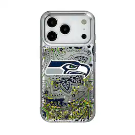 Keyscaper - NFL - Seattle Seahawks iPhone Paisley Design Glitter Case - 15 - Multicolor
