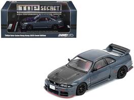 Nissan Skyline GT-R (BCNR33) Stealth Gray w/Carbon Hood "Tokyo Auto Salon Hong Kong 2025" 1/64 Model Car by Inno Models