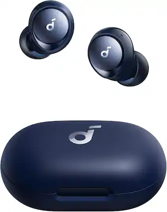 Front. Soundcore - Soundcore by Anker Space A40 Adaptive Active Noise Cancelling Earbuds - Blue.